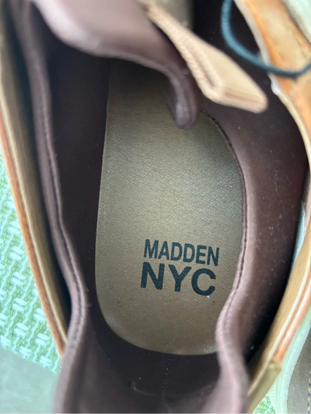 Men's Casual Brown Leather Sneakers with Cream Accents